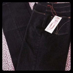 Simon Chang denim classic rise straight jeans-Sz 8